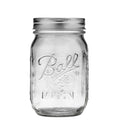 16-Ounce Clear & Silver Ball Mason Jar