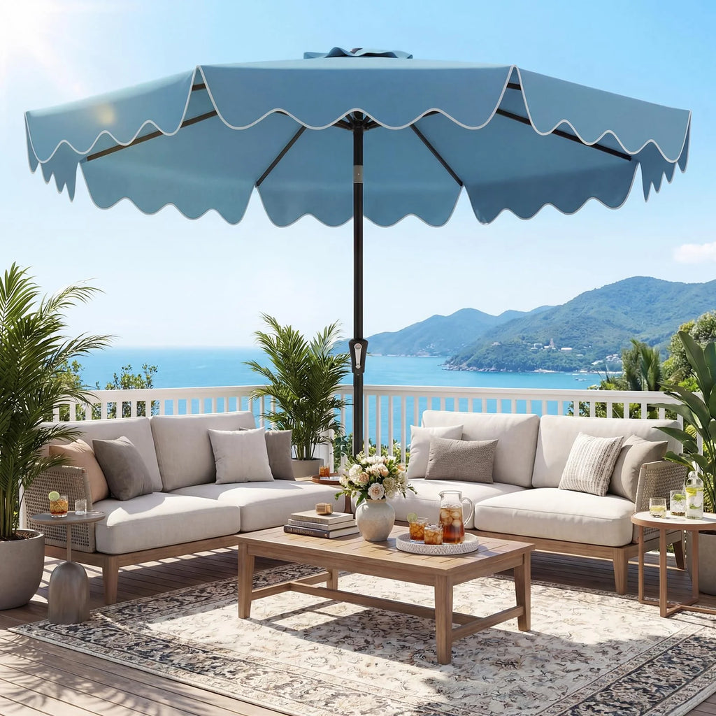 Tangkula 9 FT Patio Umbrella with Base Included