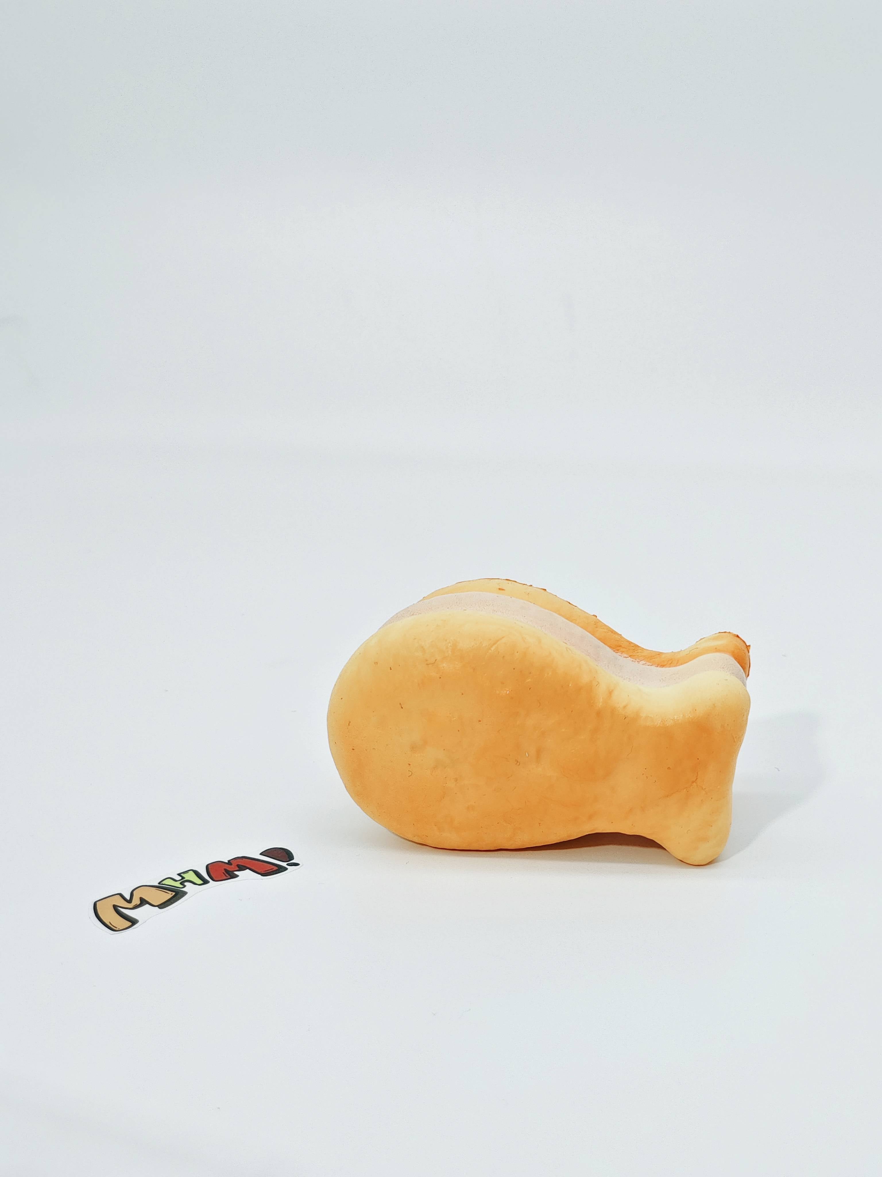 White Taiyaki Fish Squishy - Sticky Mochi Texture Toy | Slow Rising Japanese Food Fidget
