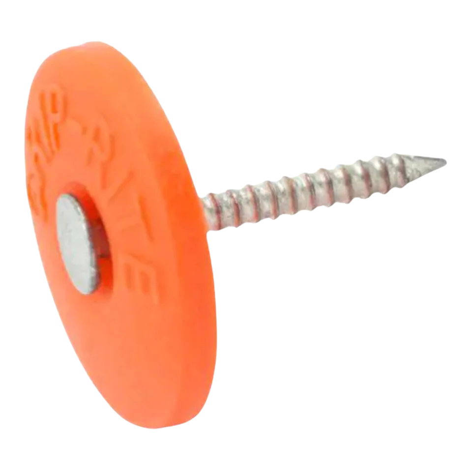 Grip-Rite 1-in Electro-Galvanized Round Plastic Cap Nails, 2,000-Count Box