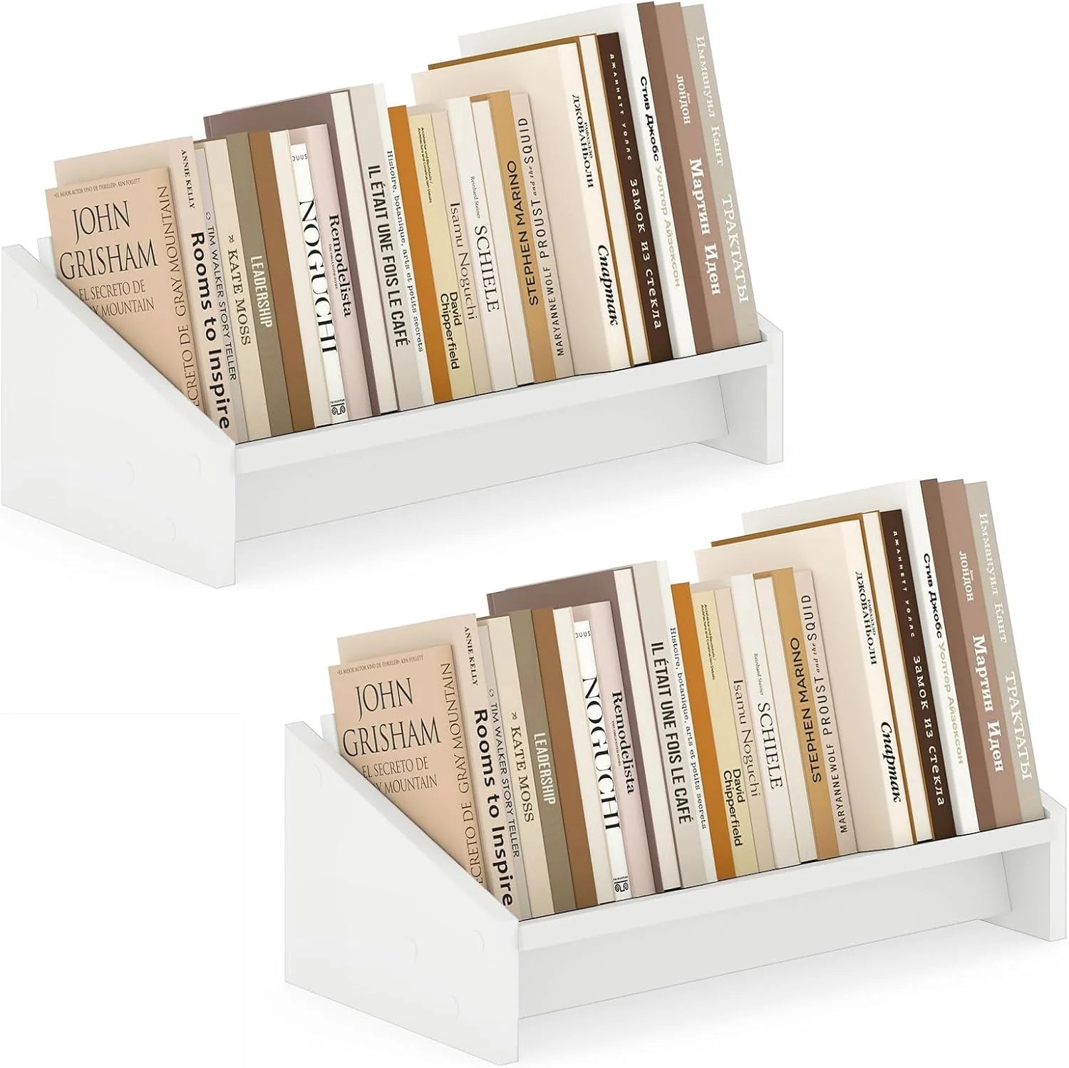 Tangkula Wooden Desktop Bookshelf | Tilting Bookcase Organizer for Magazines