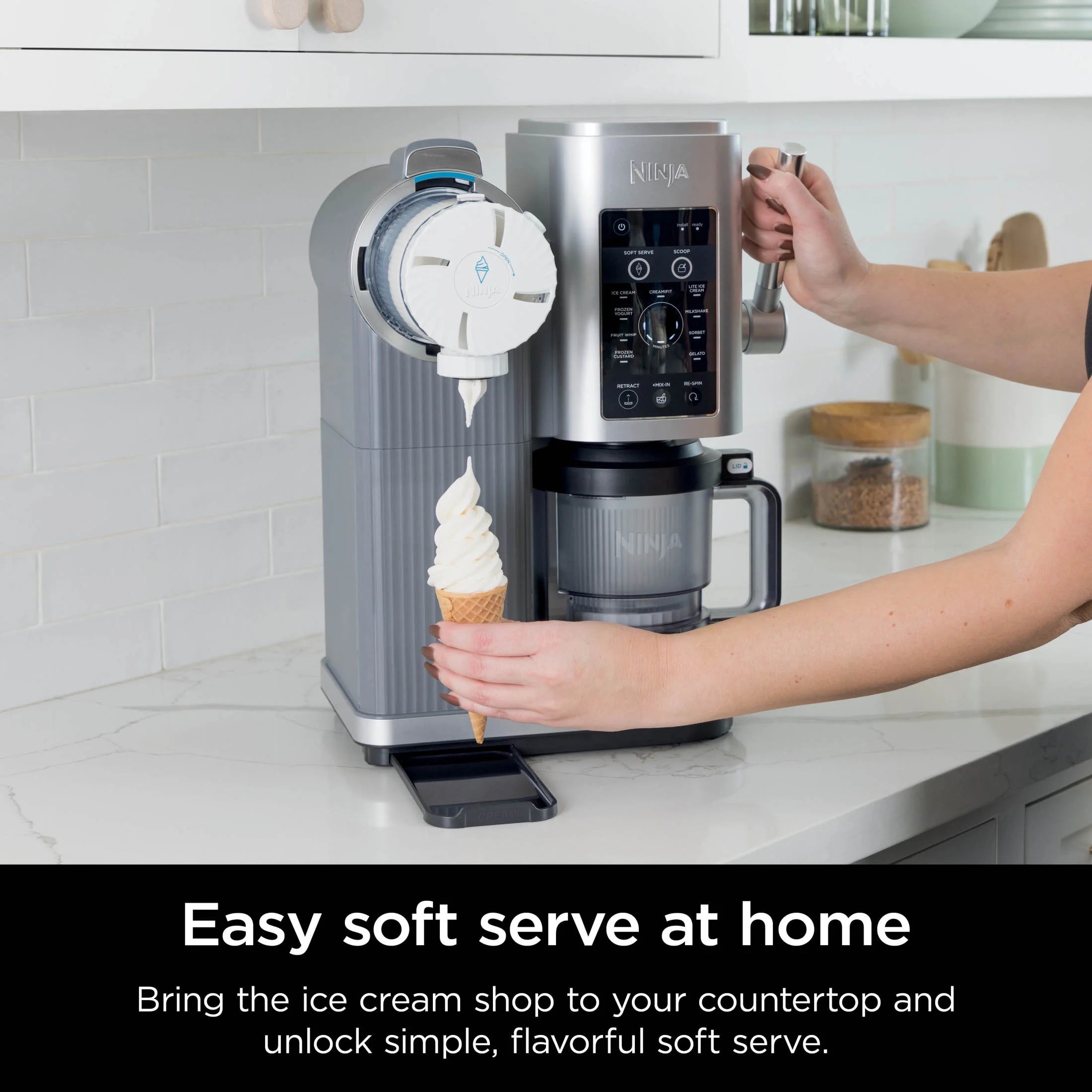 Ninja Swirl? by Creami? Soft Serve and Ice Cream Maker, 13 One - Touch Programs, NC701