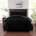 Mainstays Bed in A Bag Comforter Set with Sheets - Black - Full Each