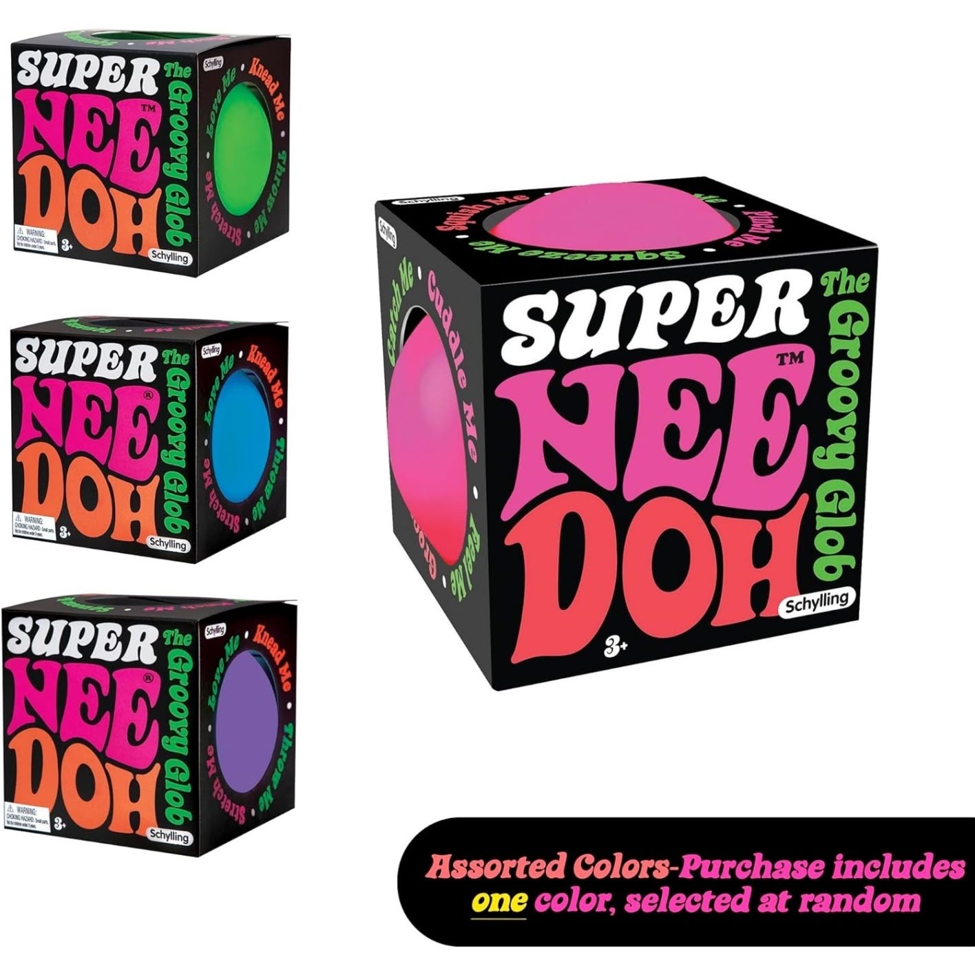 Super NeeDoh – Jumbo Stress Ball – 4.5" – Assorted