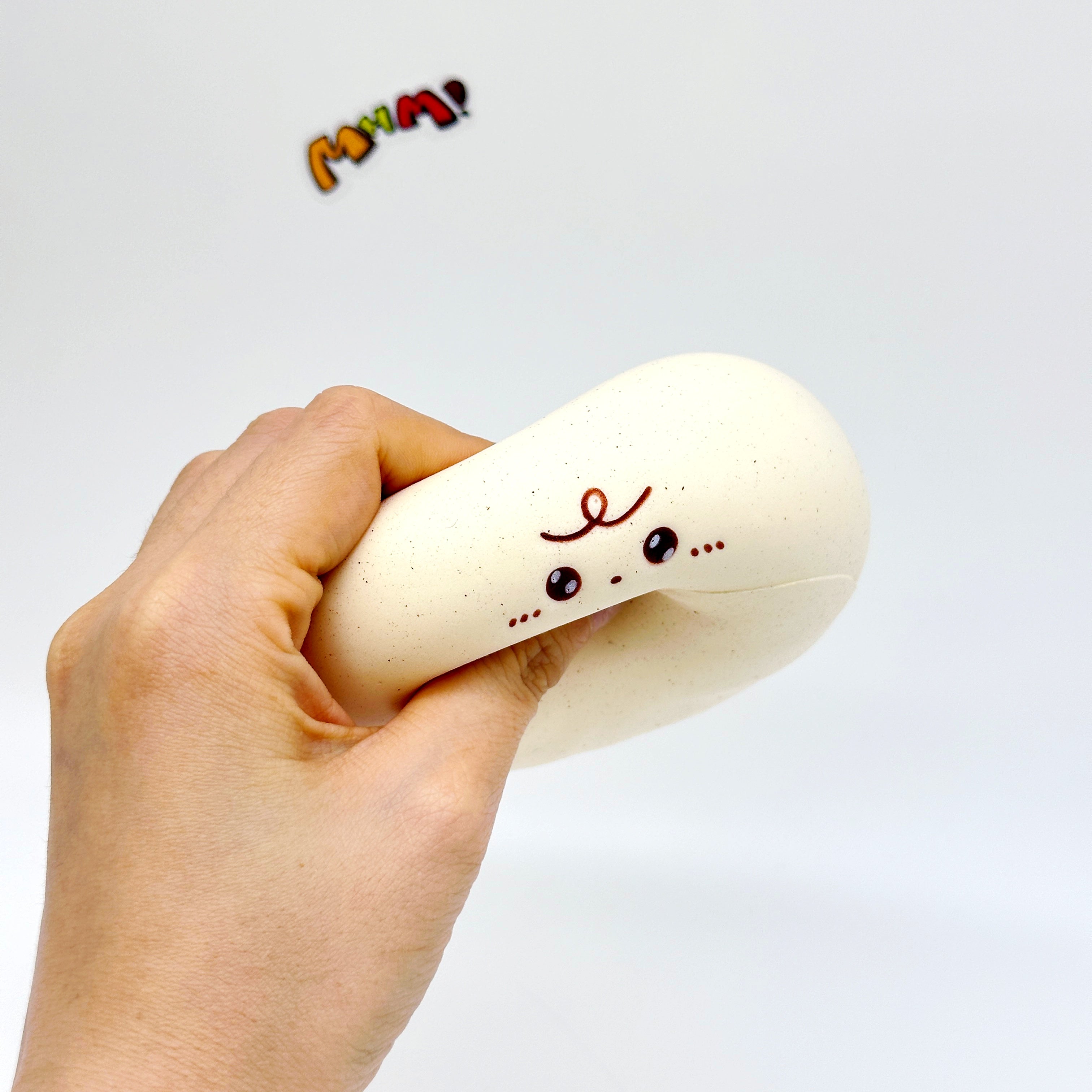 🍎 Apple Bread Squishy - Chocolate Brown & Milky White Slow Rising Stress Relief Toy