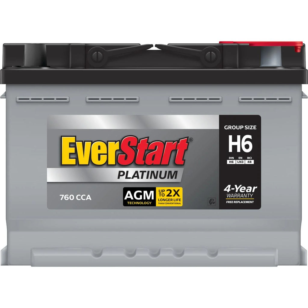 Everstart Platinum AGM Automotive Battery, Group H6 / LN3 / 48 12 Volt, 760 CCA