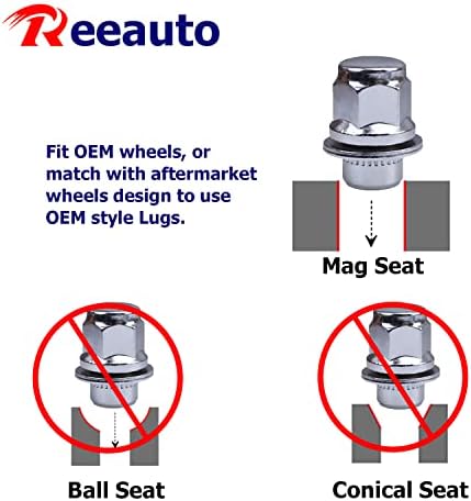 12x1.5 Lug Nuts 20 Pcs Chrome Closed End Mag Style Lug Nuts with Washer 13/16" (21mm) Hex Compatible with Toyota Camry/Corolla/Tacoma Lexus