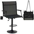 AECOJOY Tall Hunting Bar Chair, 360° Swivel, Compact Folding Design for Hunting Blinds