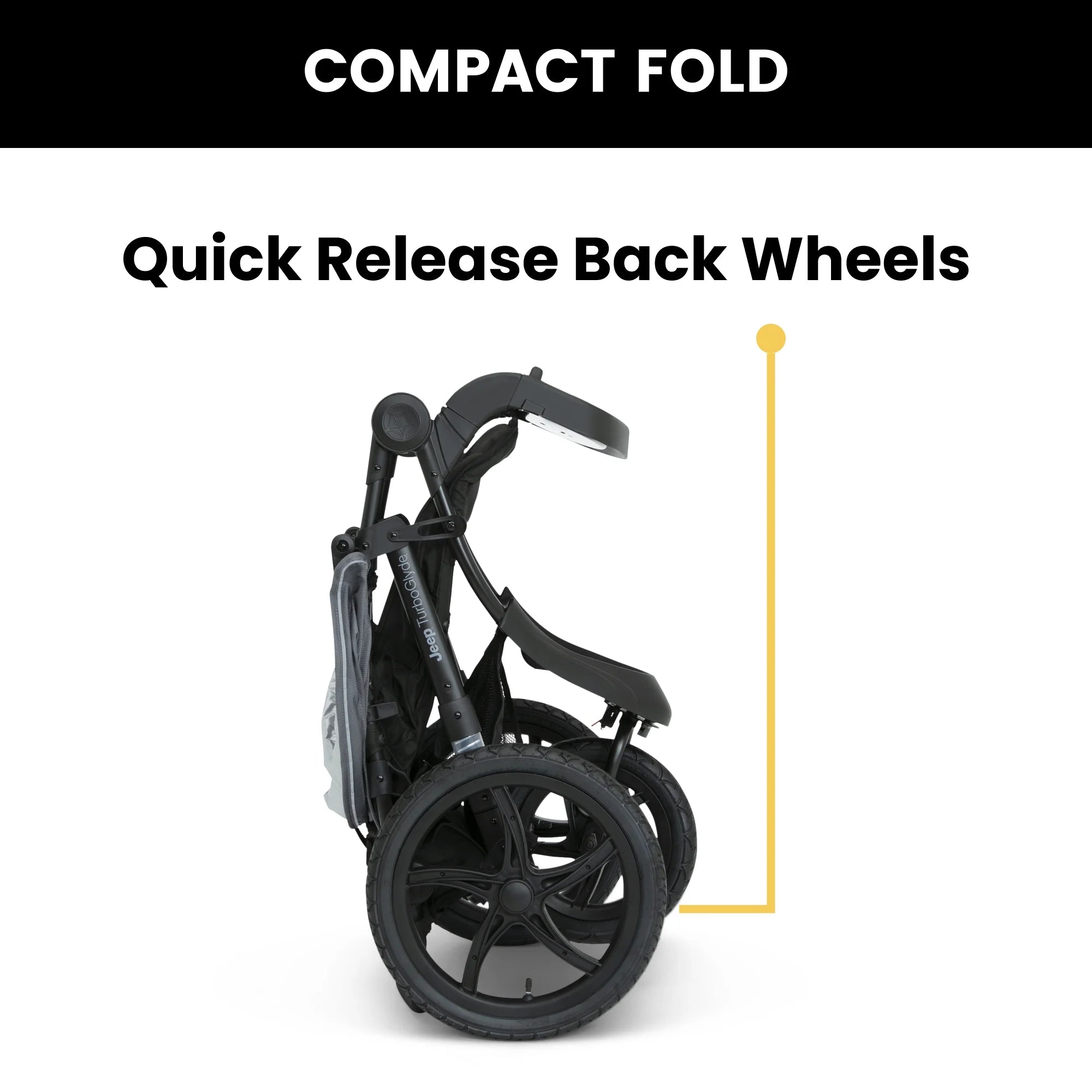 Jeep Turboglyde Jogging Stroller by Delta Children, Black