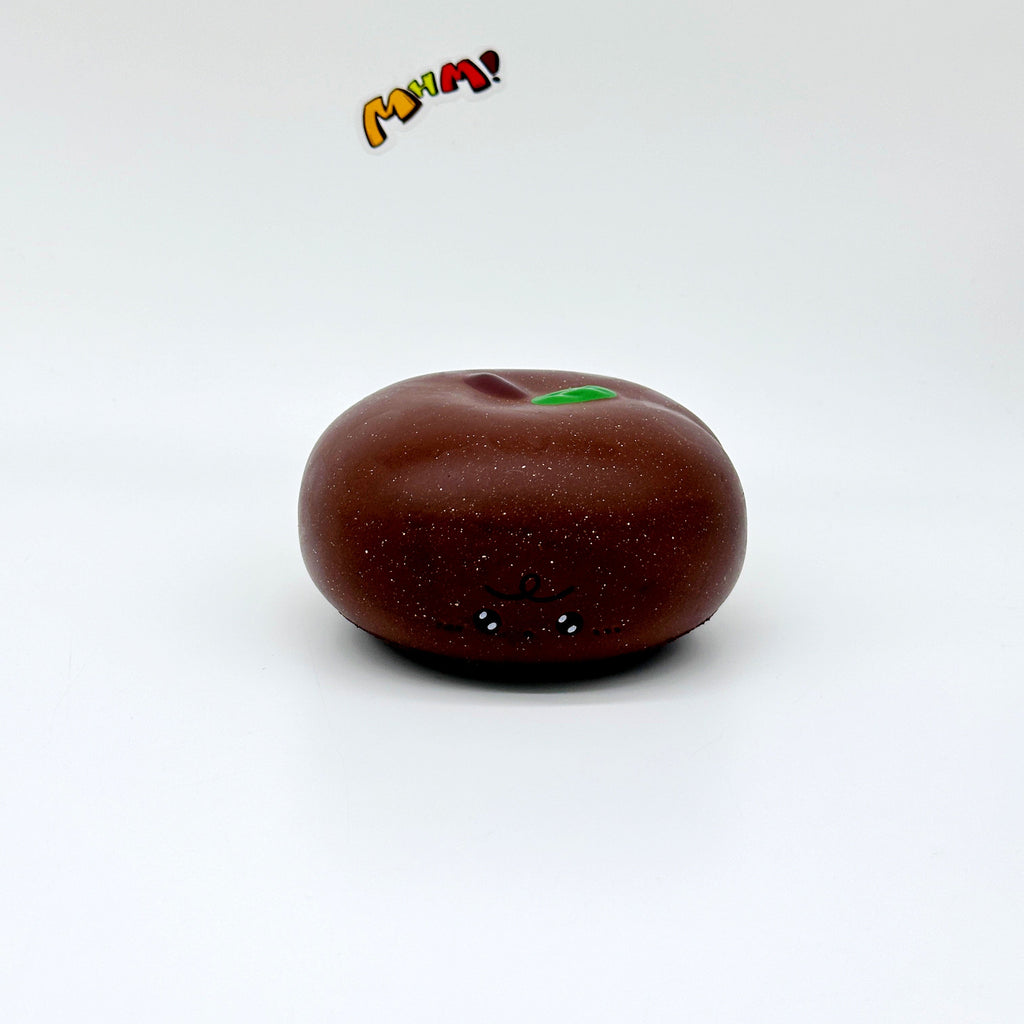 🍎 Apple Bread Squishy - Chocolate Brown & Milky White Slow Rising Stress Relief Toy
