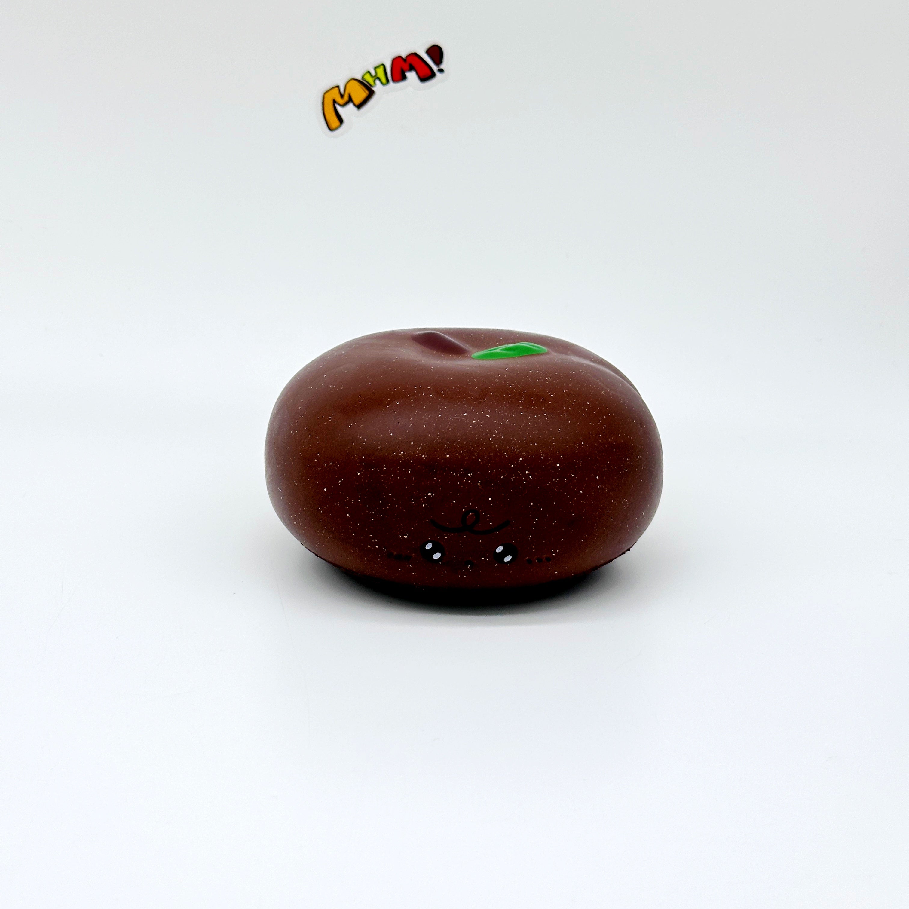 🍎 Apple Bread Squishy - Chocolate Brown & Milky White Slow Rising Stress Relief Toy