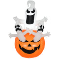 AECOJOY Halloween Inflatables Outdoor Decorations Jack-O-Lantern Pumpkin and Ghosts