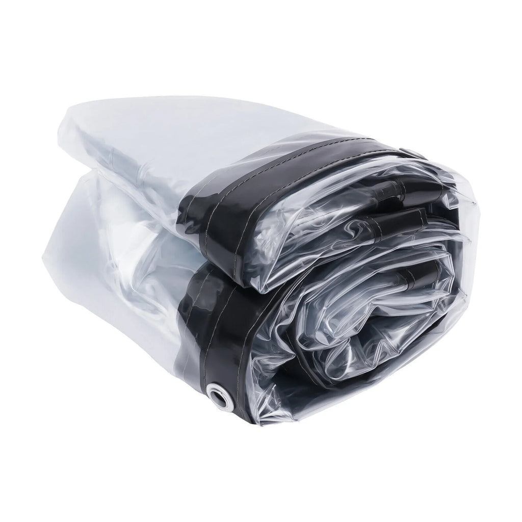 Clear Outdoor Clear PVC Tarp Curtain, Waterproof, Tear - Resistant, 8x16ft for Patios, Decks, Balconies, and Commercial Use