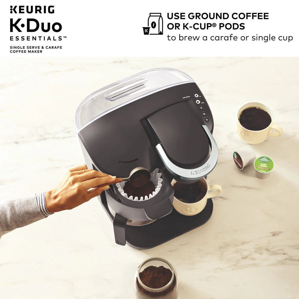 Keurig K - Duo Essentials Black Single - Serve K - Cup Pod Coffee Maker, Black