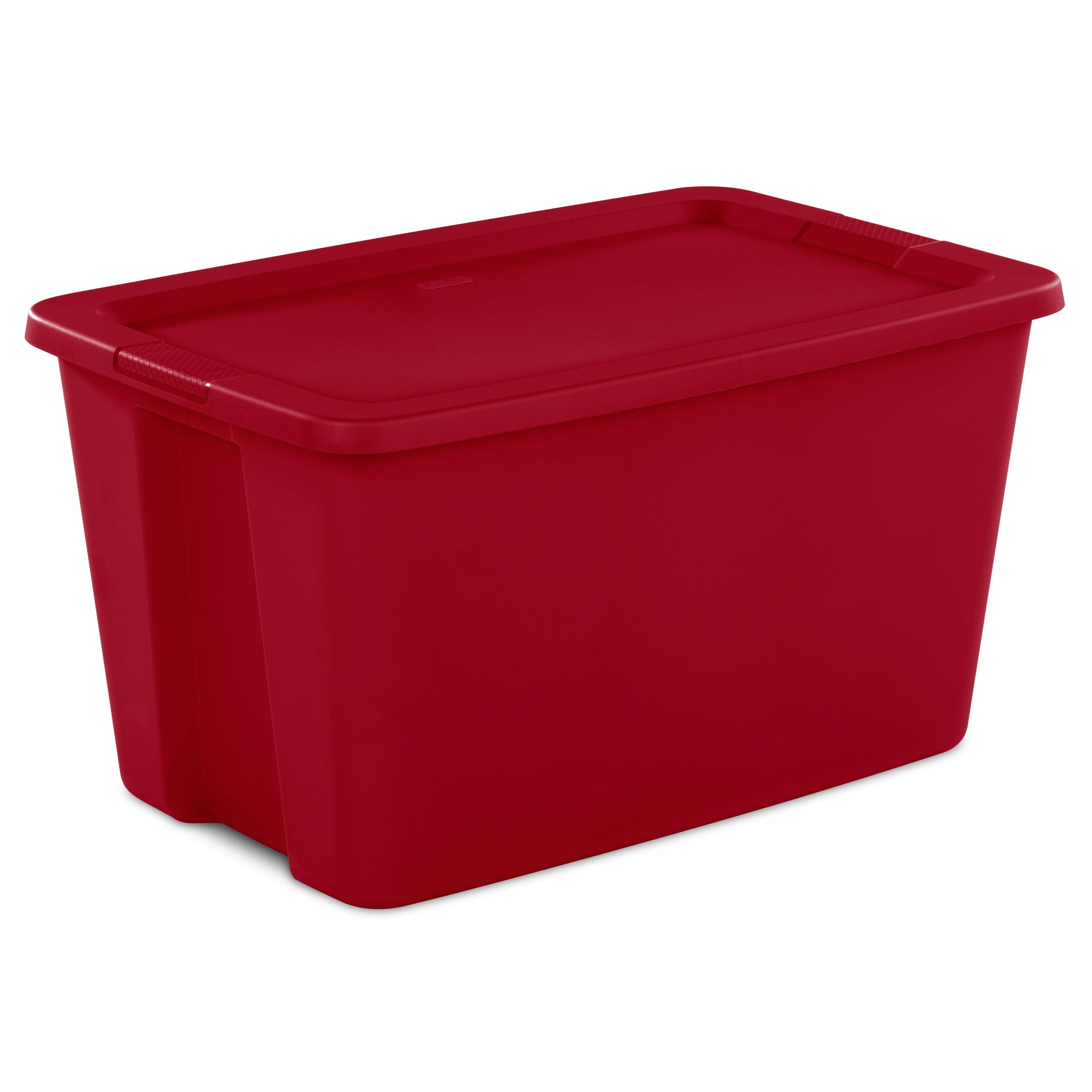 Sterilite Plastic Infra Tote Box - Red - 30 Gal