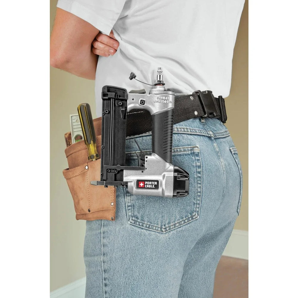 Restored Porter - Cable PCFP3KITR 3 - Piece Nailer and 0.8 HP 6 Gallon Oil - Free Pancake Air Compressor Combo Kit (Refurbished)