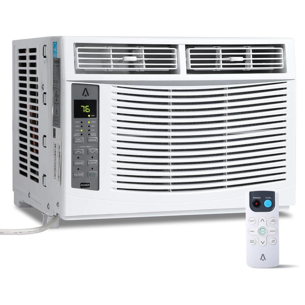Garvee 5000 BTU Window Air Conditioner, Fast Cooling for Rooms up to 150 Sq. Ft, Window Ac Unit with 7 Level Temperature Setting, White