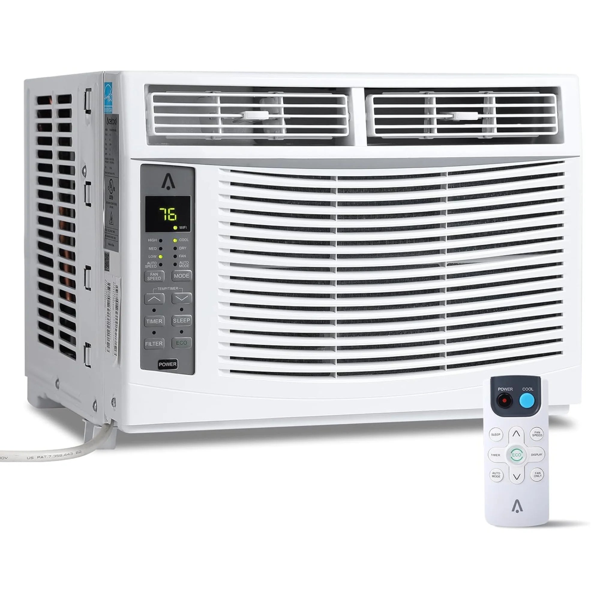Garvee 5000 BTU Window Air Conditioner, Fast Cooling for Rooms up to 150 Sq. Ft, Window Ac Unit with 7 Level Temperature Setting, White