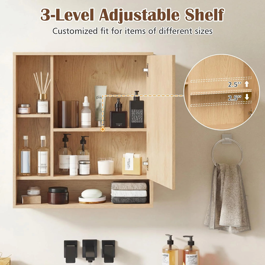 Tangkula Bathroom Cabinet with Mirror for Living Room