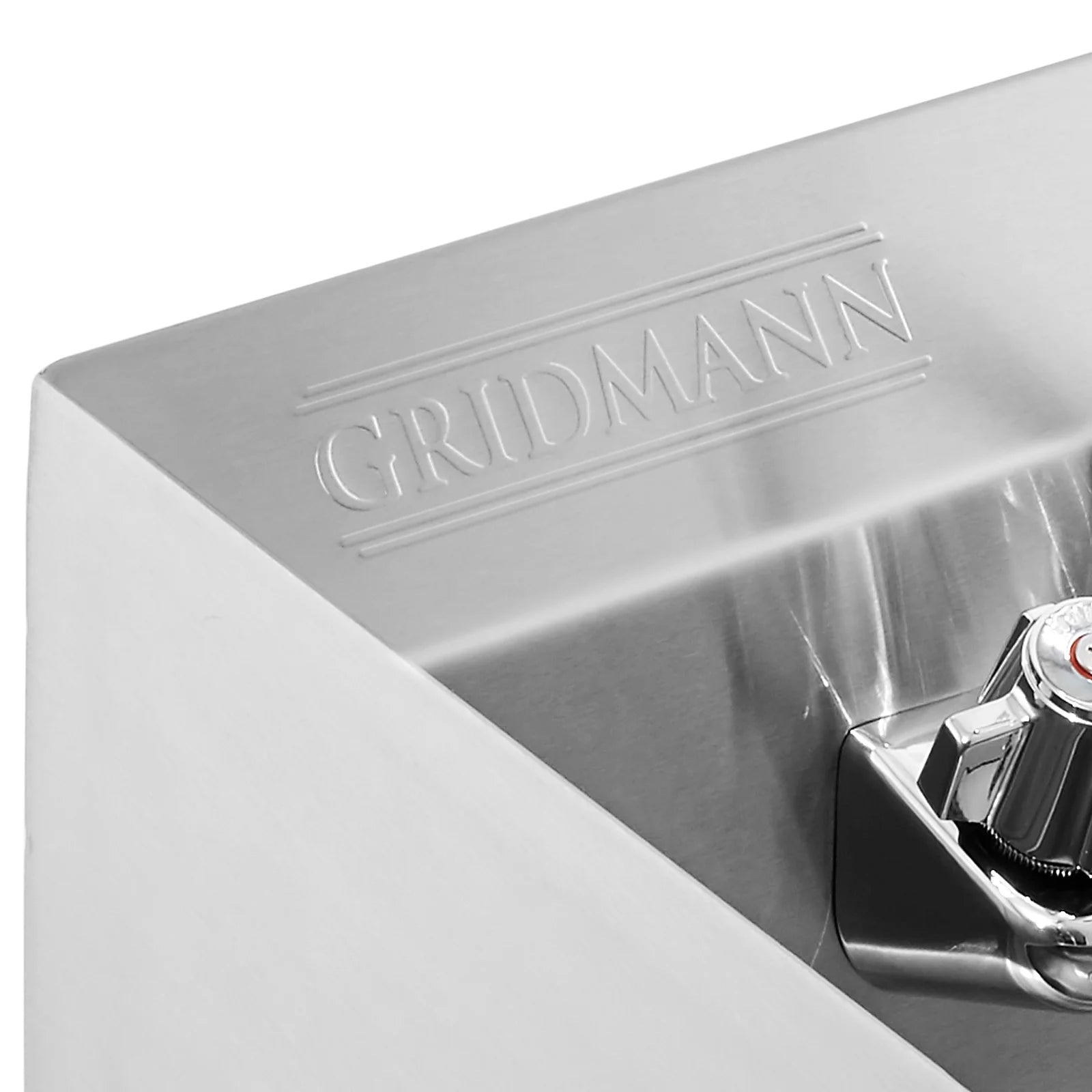 GRIDMANN Commercial NSF Stainless Steel Hand Washing Sink W/ Side Splashes & Faucet, Wall Mount