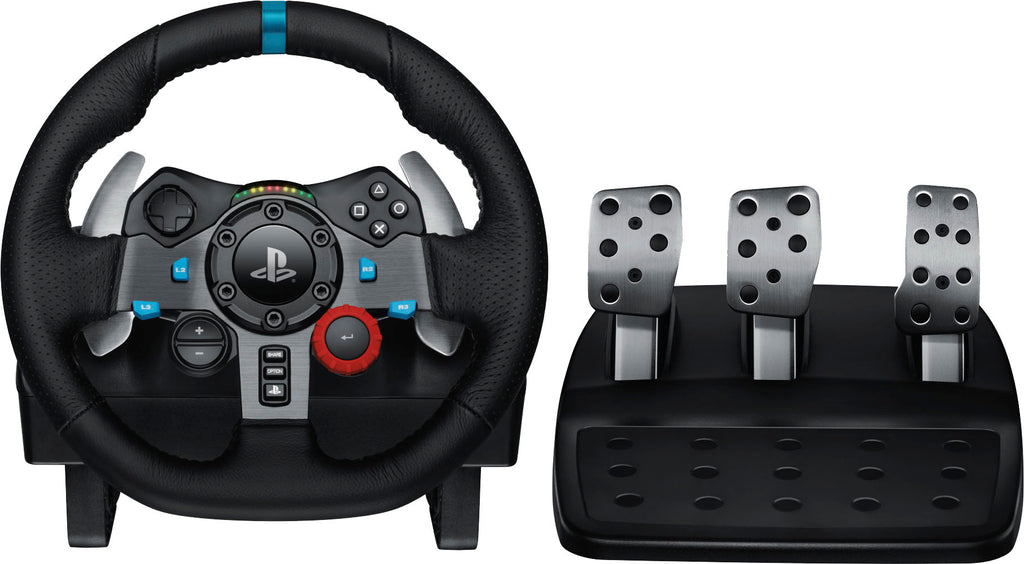 Logitech – G29 Driving Force Racing Wheel and Floor Pedals for PS5. PS4. PC. Mac – Black