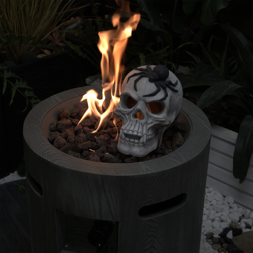 AECOJOY Demon Skull,Suitable for  Outdoor Fireplace and Fire Pit, Halloween Decoration