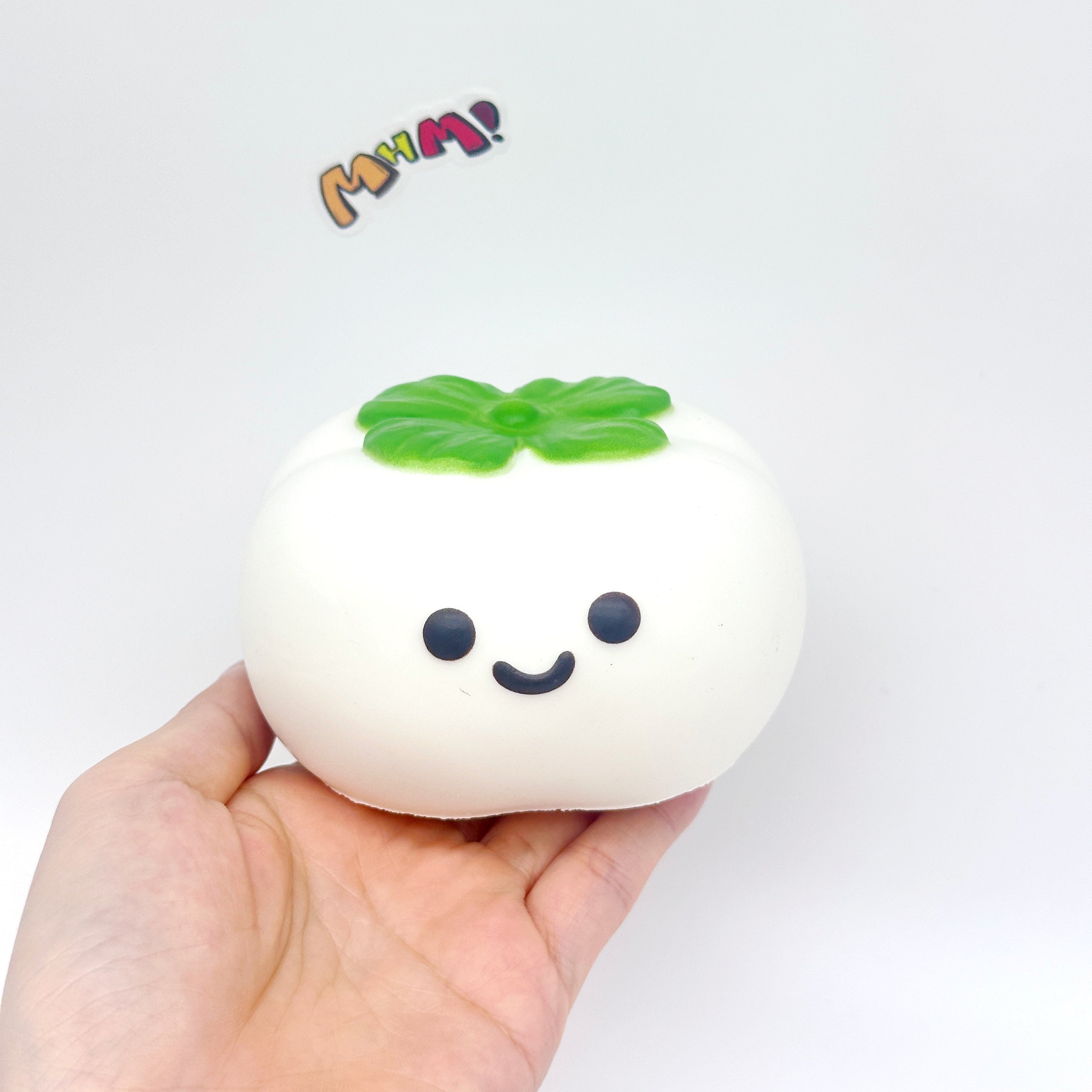 🍅 Lucky Persimmon Squishy - White & Pink Cute Persimmon Slow Rising Stress Relief Toy
