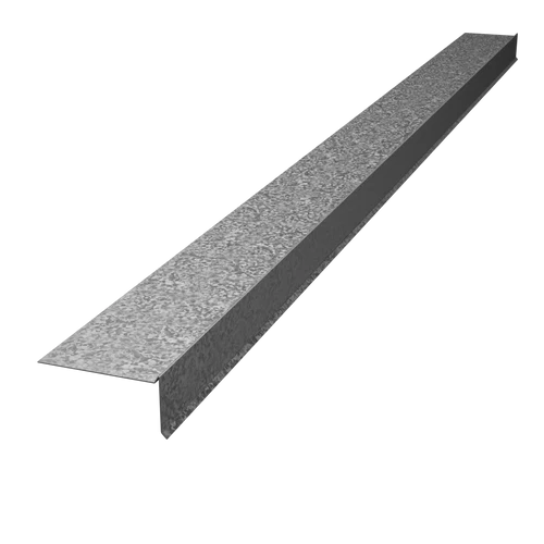 Able Sheet Metal 2 in. x 1/2 in. x 2 in. Galvanized Gravel Stop Flashing, 10 ft.