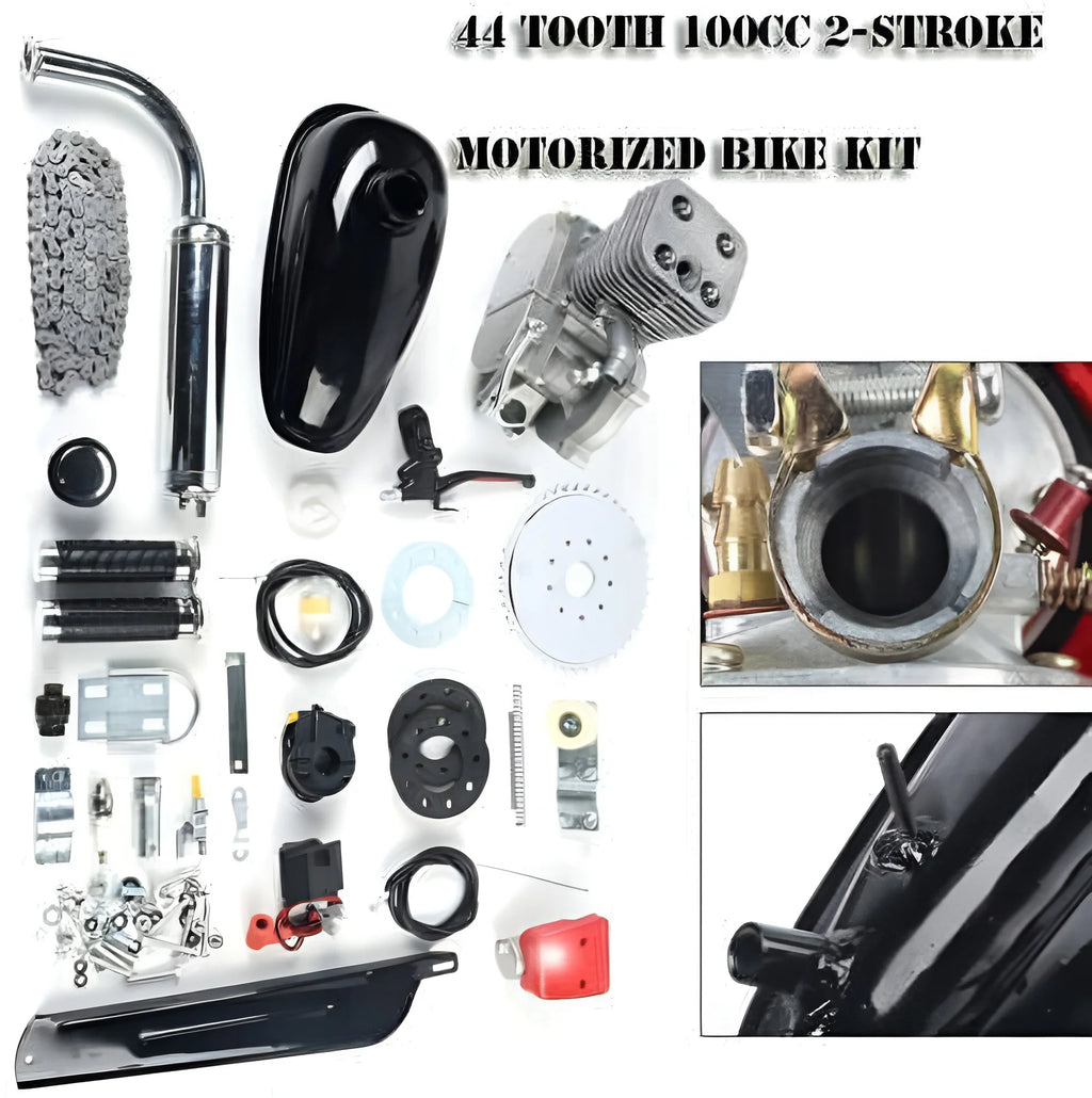 Loyalheartdy 36 Tooth Bicycle Motor Kit 100CC 2 - Stroke Gas Motorized Bicycle Engine Set