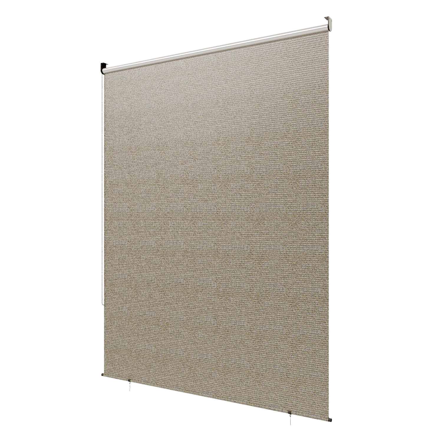 AECOJOY Outdoor Roller Shade, 8'(W) x6'(H) Sun Shade Cover Canopy, Mocha&Gray