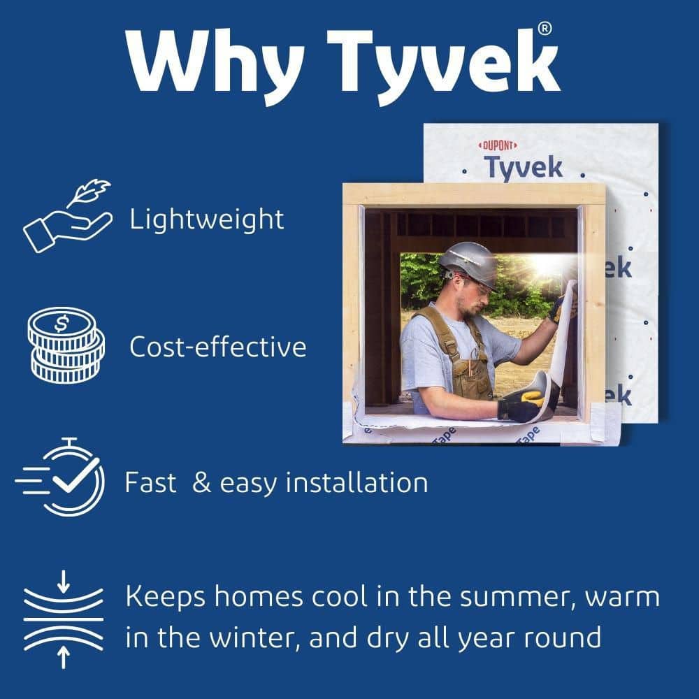 Tyvek HomeWrap Installation Tape, 2 in. x 164 ft Roll, White