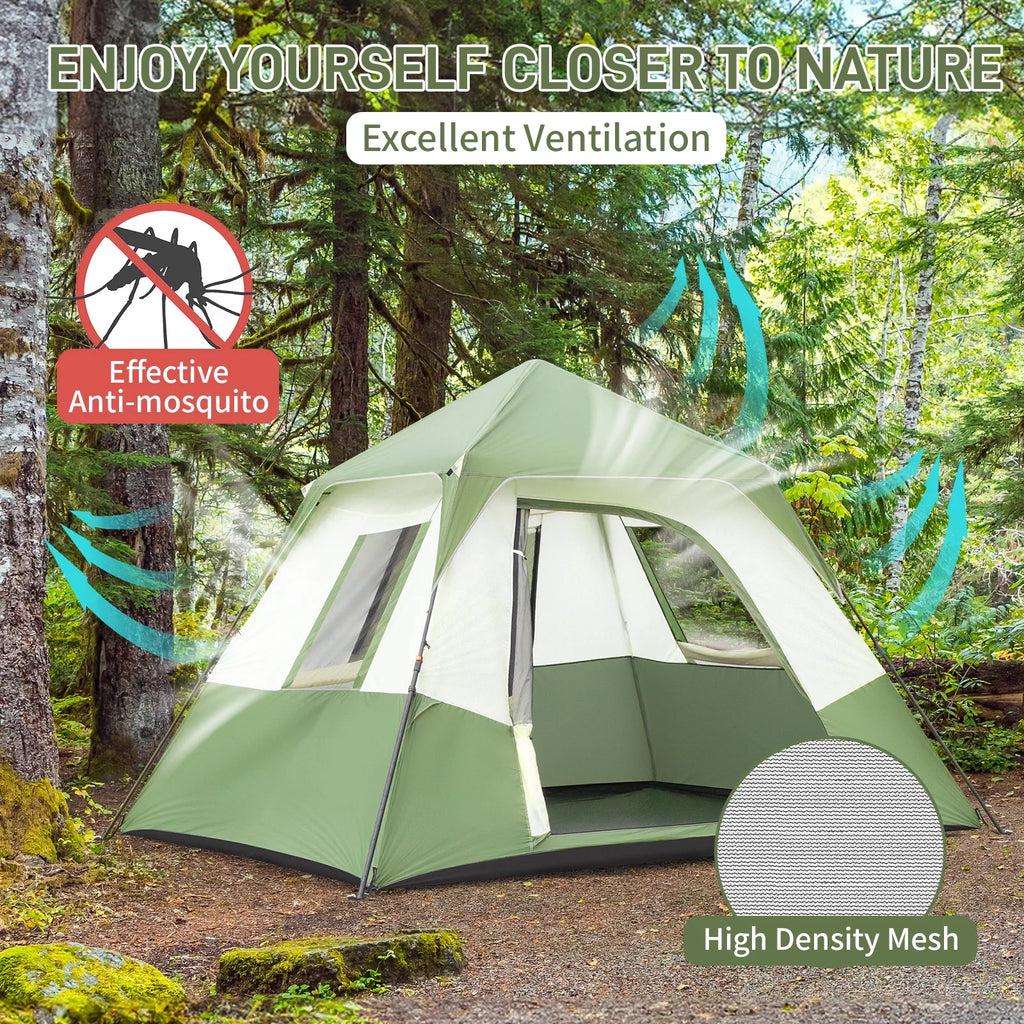 Zimtown 10 Person Tent Large Multi Room Tent for Family Camping Cabin Huge Tent with Carry Bag