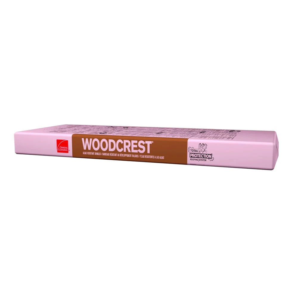 Owens Corning Woodcrest Lifetime Architectural Asphalt Shingles – Carbon (6 Bundles per Square, 16.67-sq ft per Bundle)