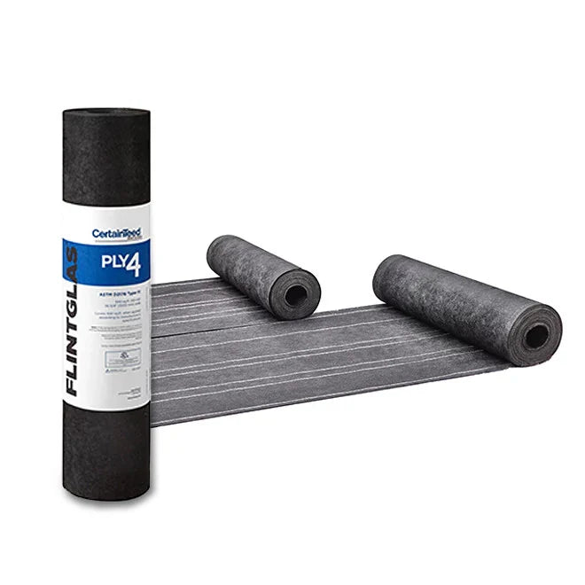CertainTeed Flintglas Ply 4 Type IV BUR Felt – 5 SQ Roll (39-3/8 in. x 164 ft 7 in.)