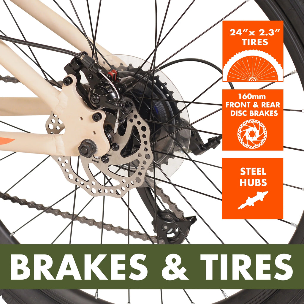 24" Ozark Trail Vibe Mountain Bicycle, 8 Speed, Black, Fits Riders 4'6" - 5'6", Teen
