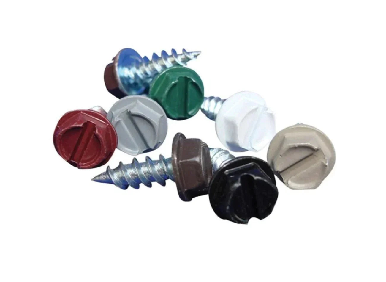 Galvanized #8 x 1/2 in Hex Head Self-Drilling Zip Screws, Linen, 100/Bag (GSC812BHLI)