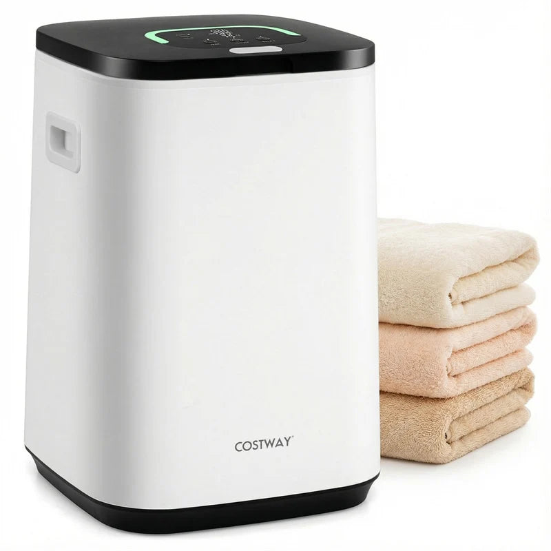 23L Large Towel Warmer Bucket, Hot Towel Heater with LED Light, Rapid Heating, 24H Delay Timer, 20/40/60min Heating Time, 4 Hooks for Oversized Towels