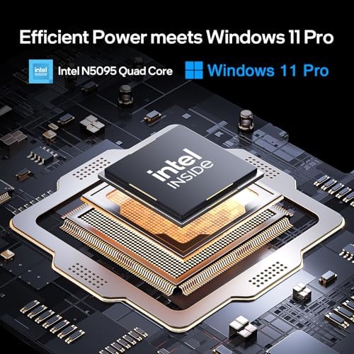 15.6-inch Windows 11 Laptop, 16GB RAM, 512GB SSD, FHD IPS Display Laptop Computer, Intel N5095 Quad Core, 2.4/5G WiFi, BT4.2 Backlit and Fingerprint, Lightweight and Portable
