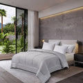 Microfiber Reversible Down Alternative Comforter Twin / White/Platinum
