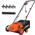MAXLANDER Electric Dethatcher and Scarifier, 13 12amp 2 - in - 1 Lawn Dethatcher with 4 - Position Depth Adjustment, 30 L Removable Collection Bag, Airboost Technology Increases Lawn Health