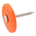 Grip-Rite 7/8 in Plastic Round Cap Nails, Ring Shank, Electrogalvanized, 2,000-Count Box (PRC-78)
