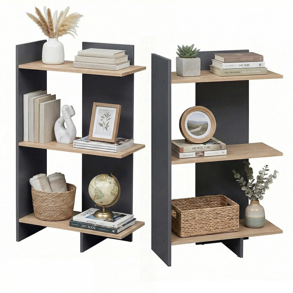 Tangkula 3-Tier Bookshelf Freestanding Bookcase(1/2)