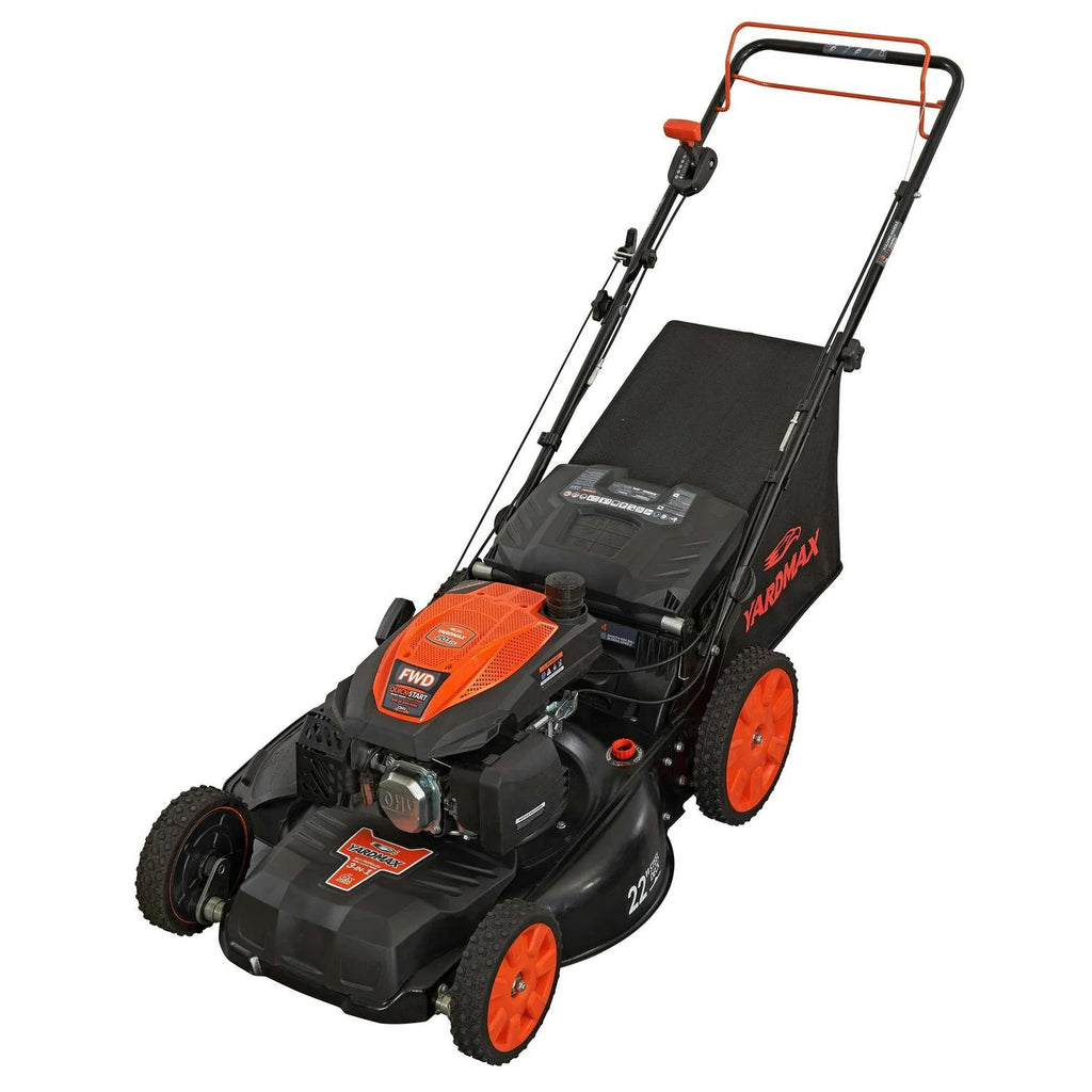 YG2860 22 201cc 3-in-1 Gas Self-Propelled Lawn Mower with CVT and High Wheels