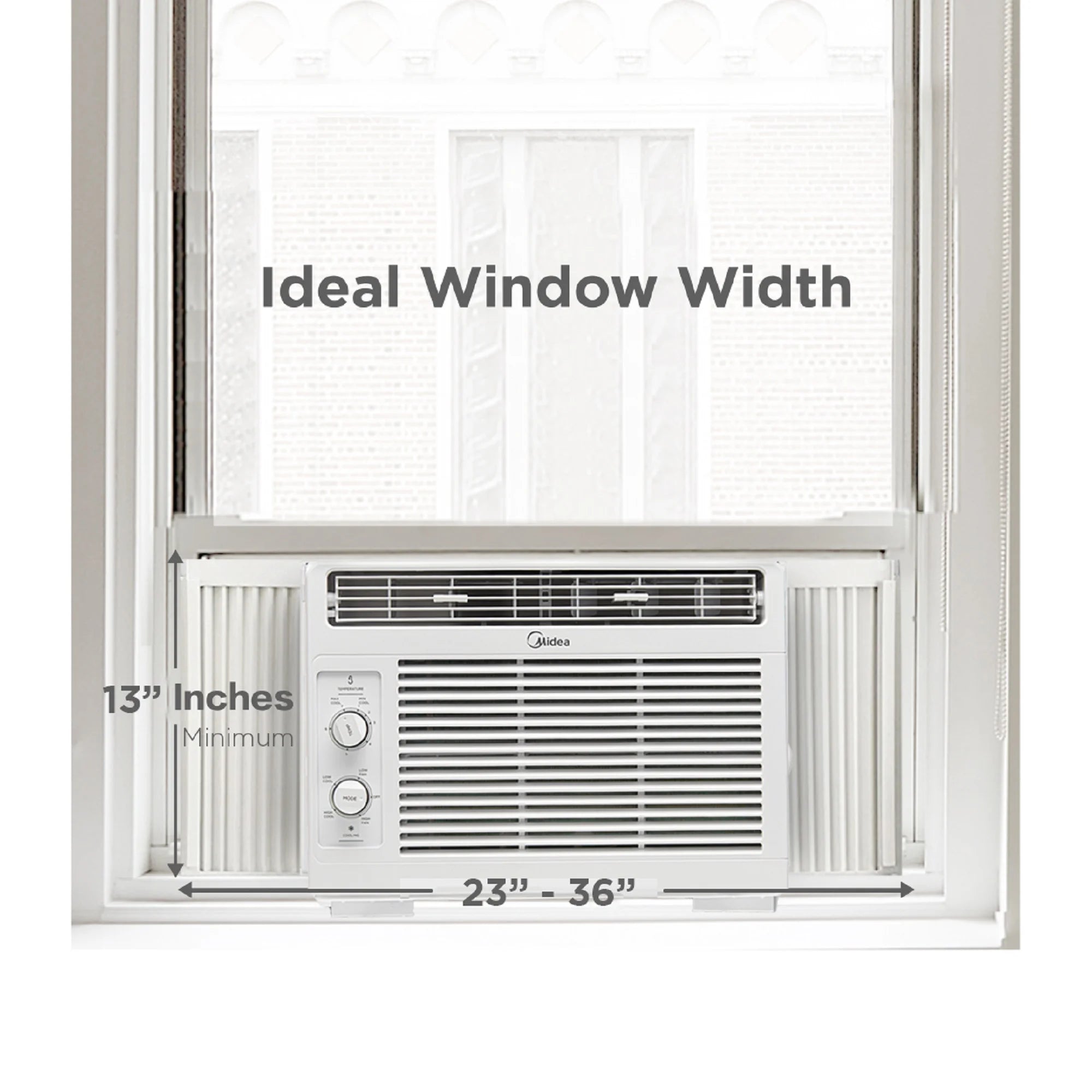 Midea 5, 000 BTU 150 Sq Ft Mechanical Window Air Conditioner, White, MAW05M1WWT, New