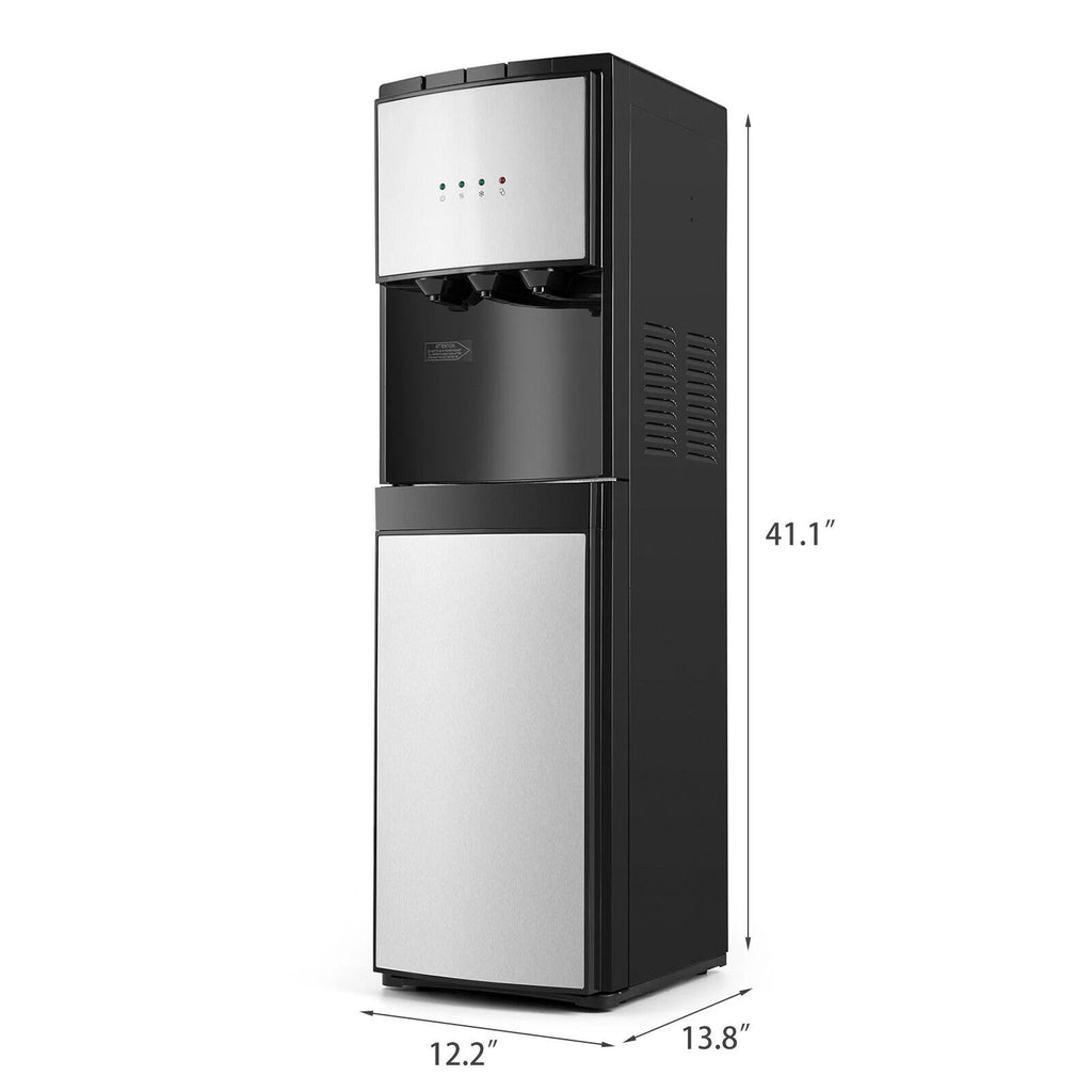 5 Gallon Bottom Loading Water Cooler Dispenser Hot/Cold/Room 3 - Temperature Compressor Cooling with Child Safety Lock