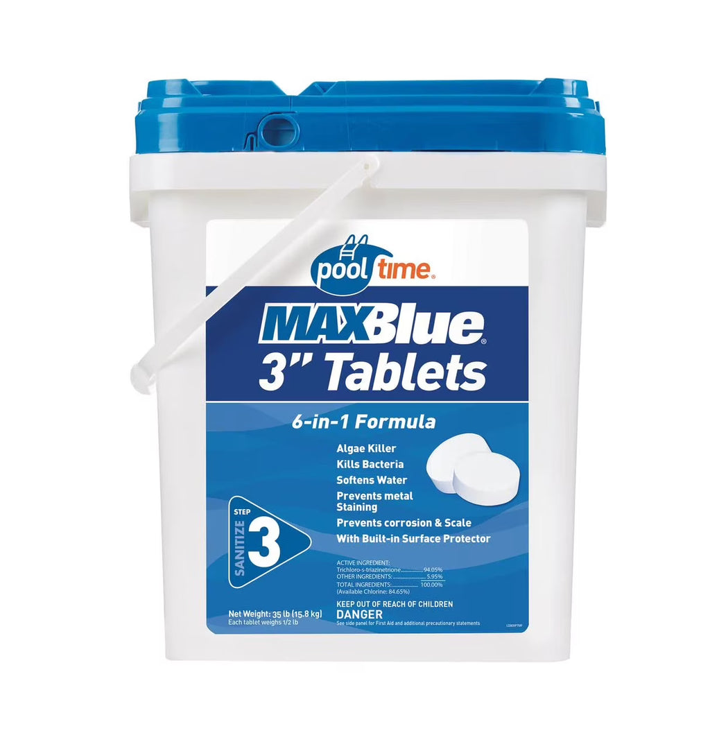 Pool Time Maxblue 3 In. Chlorine Tablets 35 lb