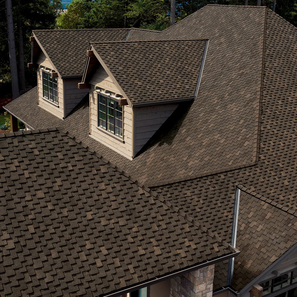 Owens Corning Woodcrest Lifetime Architectural Asphalt Roof Shingles, Chestnut, 16.67-sq ft per Bundle (6 Bundles per Square)