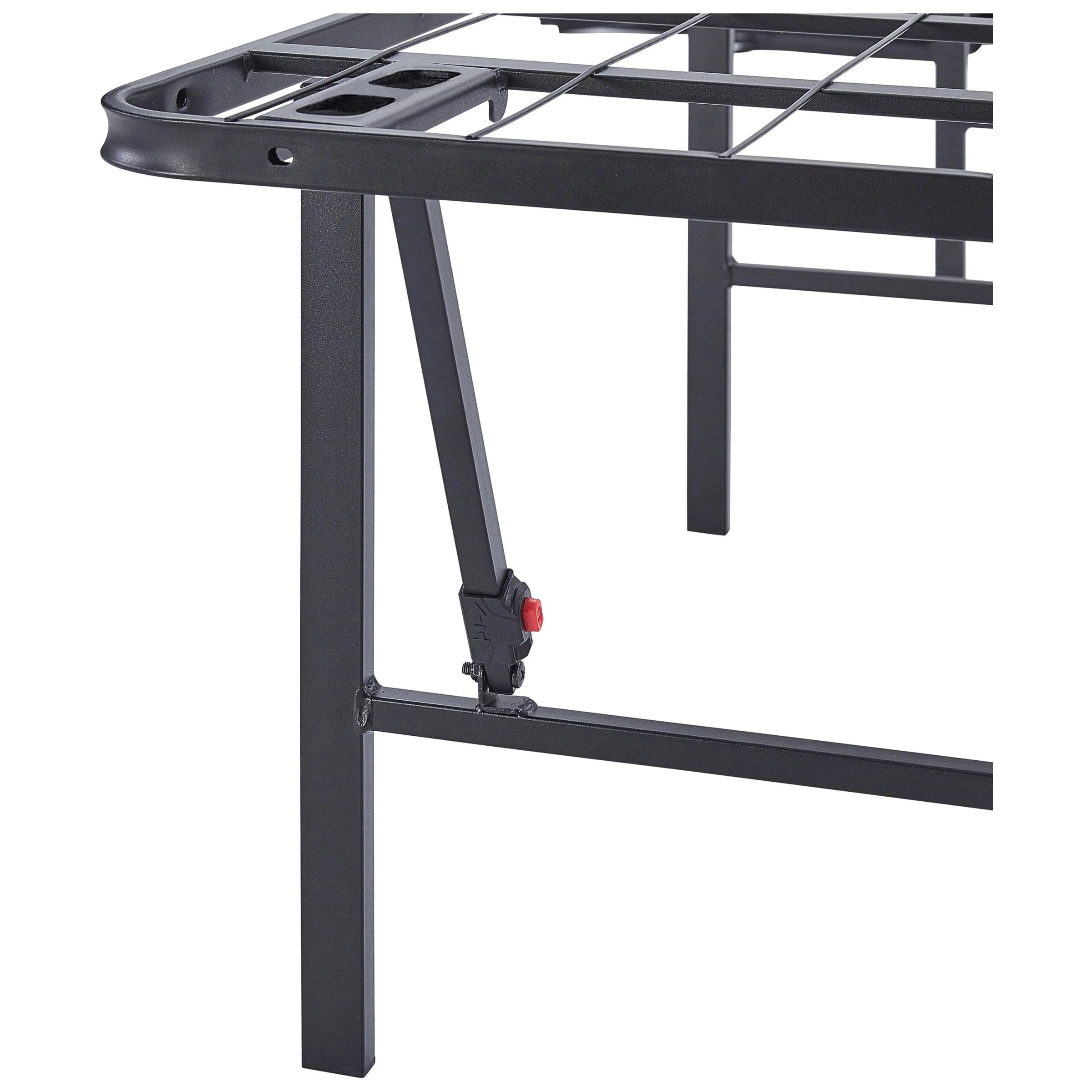 Mainstays 18" High Profile Foldable Steel Queen Platform Bed Frame, Black