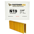 N19 1-3/4 in Medium Crown Shake Staples, 7/16 in Crown, 16 Gauge, Galvanized (10,000/Box)