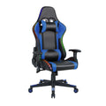 Homemiyn Gaming Chair with Speakers Video and RGB LED Lights, Pink PU Leather Ergonomic Racing Office Chair